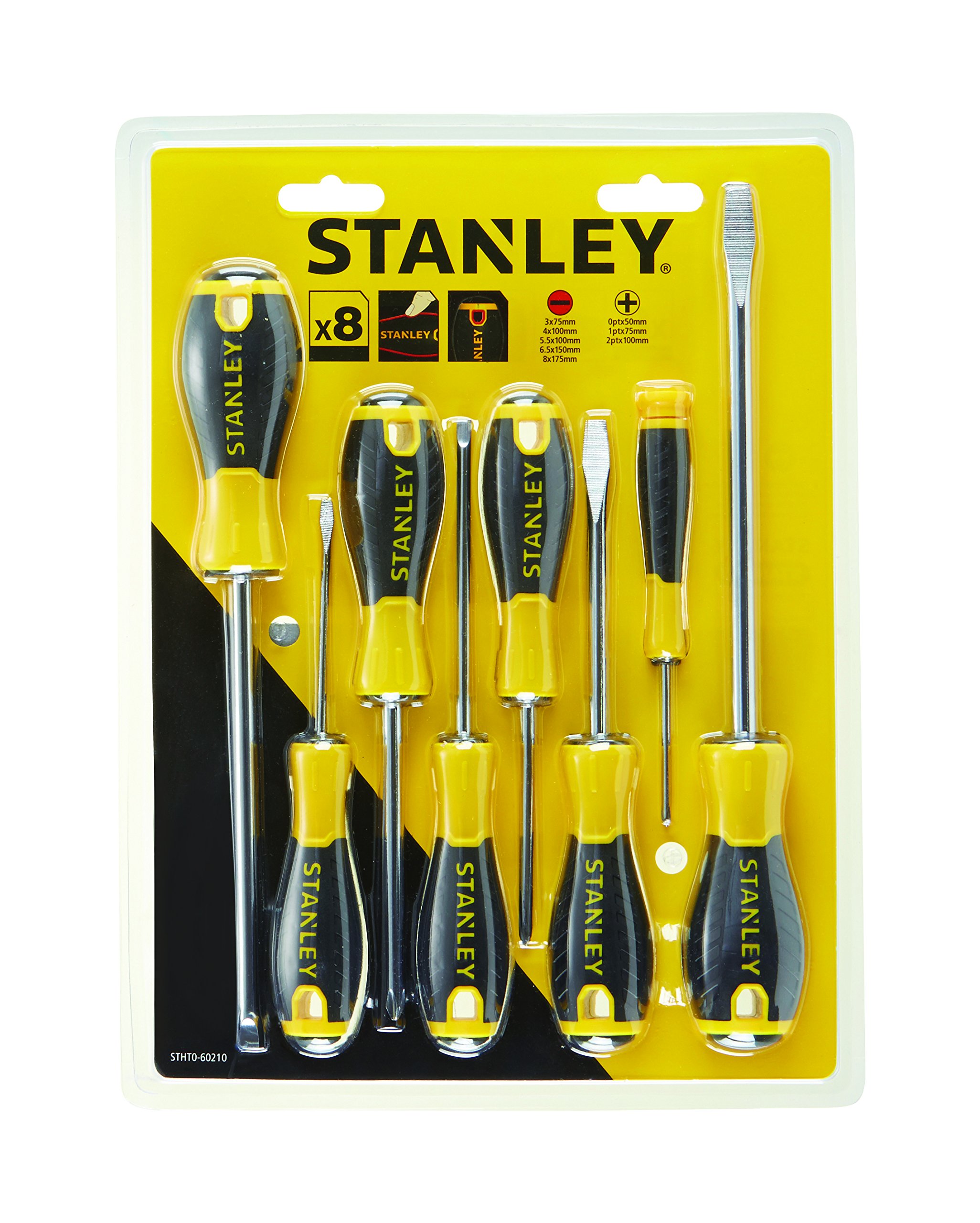 STANLEY STHT0-60210 Essential Screwdriver Set - Yellow (8-Piece)