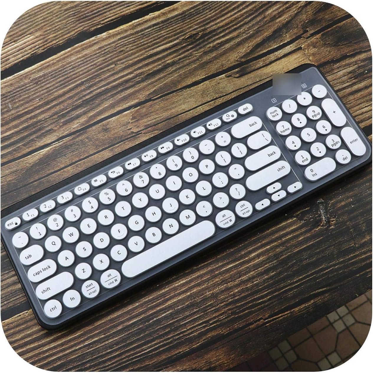 Silicone Laptop Keyboard Cover for Logitech K780 Multi Device Wireless Keyboard Skin Protector-White-