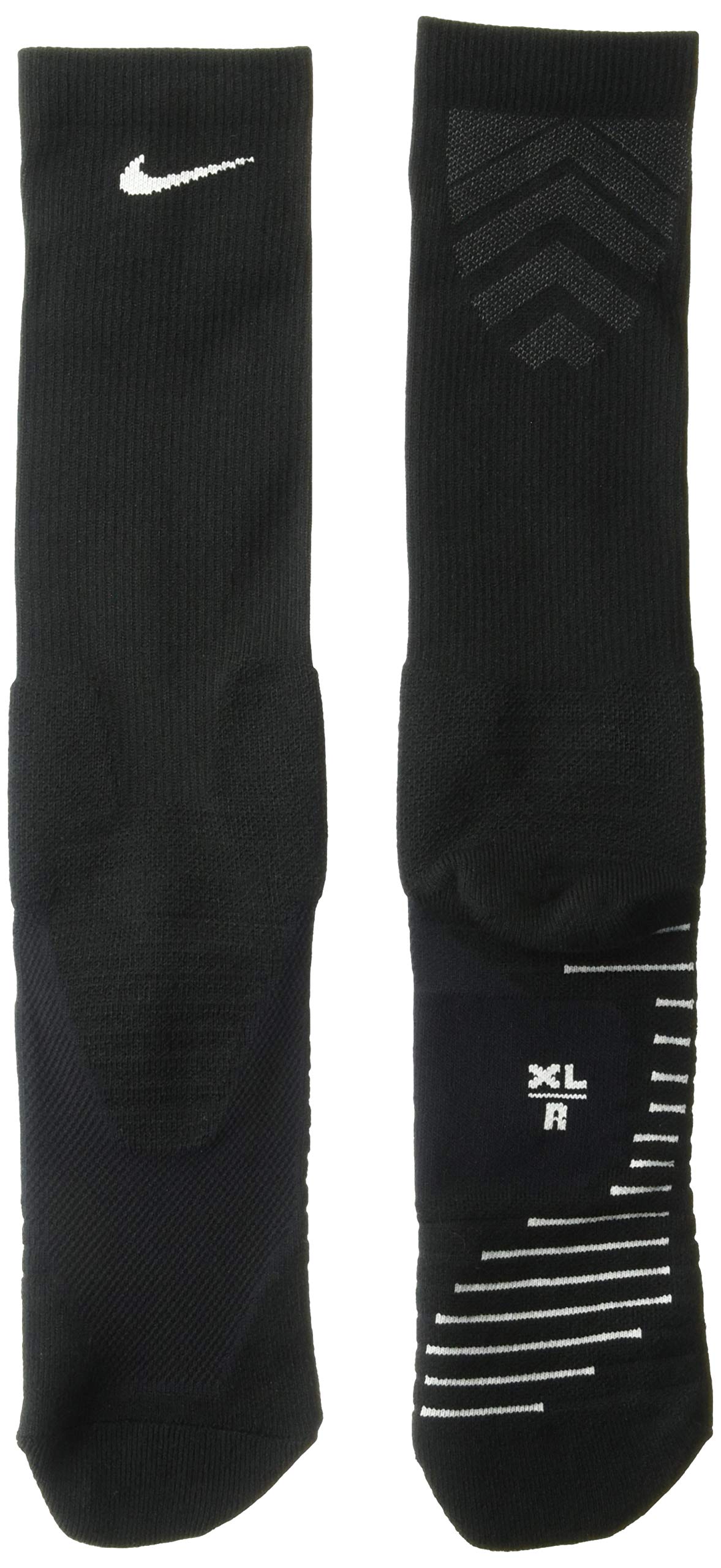 NIKE Vapor Crew Calcetines unisex (1 par), negro/blanco, pequeño