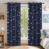 Deconovo Navy Blue Curtains 2 Panels Eyelet Thermal Blackout 46 x 54 in