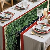 Christmas Cedar Garland with Soft Thickness Pine,Thick and Lush,Artificial Green Faux Cedar Pine Garland for Christmas Winter Home Mantel Fireplace Holiday Party Décor (6Ft) (6ft)