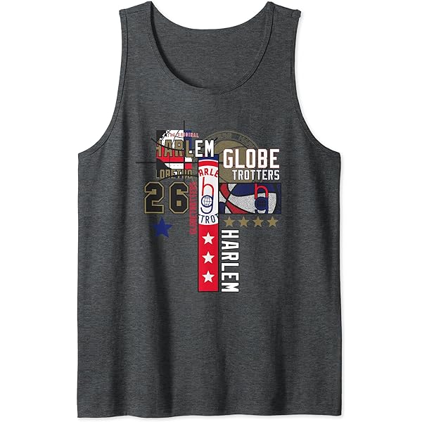 Harlem Globetrotters 50周年 タンクトップ Amazon.com: Harlem Globetrotters Logo Trickshot Masters