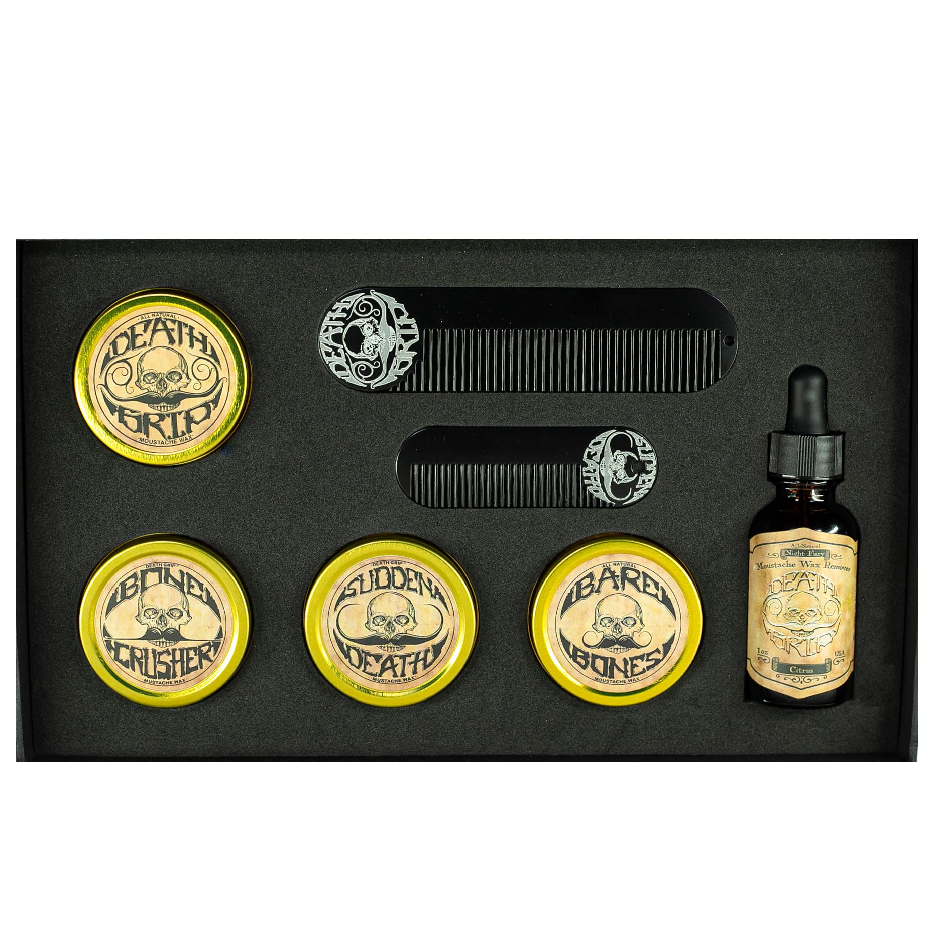 Moustache Kit For Men | Moustache Wax 120ml | 2 Metal Mustache & Beard Pocket Combs | Wax Remover Oil | Mustache Wax For Handlebar English Dali Chevron & Other Freestyle Styles | Unscented