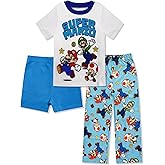 Super Mario Boys Pajama Set - 3 Piece Pants, T-Shirt & Shorts - Sleepwear PJ Set for Kids, Toddler Boys Pajamas