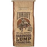 Cowboy Easy Light Natural Hardwood Lump BBQ Charcoal Briquettes for Grilling and Smoking, 20 Pound Bag