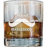 Madi Kay Designs Doc Holiday Quote Engraved Whiskey Glass | Funny and Sarcastic Tombstone Movie Quotes | Personalized Cocktail Glassware for Men 10.5 oz (Huckleberry)