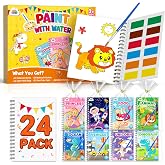ZMLM 24 Pack Coloring Books - Party Favors for Kids 4-8 Goodie Bag Stuffers | Mini Coloring Books for Kids Ages 4-8 Paint with Water Activity Books Bulk Birthday Classroom Prizes Return Gift for Boy Girl