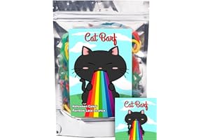 JLDESIGNMEDIALLC Cat Barf Rainbow Lace Licorice Fun Unique Halloween Candy Birthday Gag Gift for Teens, Girls, Boys and Kids (5.5 Ounces)