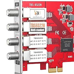 TBS6522H Quad Tuner PCIe Card DVB-S2X S2 S T2 T C2