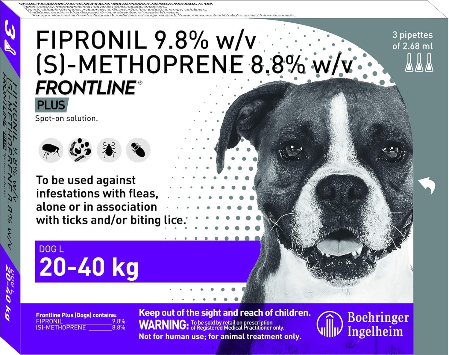 frontline spot on large dog