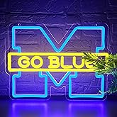 University Neon Sign for Wall Decor University Football Team Logo Led Neon Light for Man Cave Birthday Gifts for Fans Led Light Up Sign for Party Club Bar Dorm Decor Size13.7 * 10In