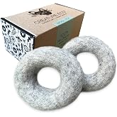 Wool Dog Ring Toy 2-Pack &ndash; Organic Eco Friendly Dog Rings for Small &amp; Medium Dogs &ndash; Natural Non Toxic Dog Toys &ndash; Creature ECO