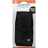 Nite Ize Clip Case Cargo Universal Rugged Holster - Cell Phone & Card Holster Pouch - Durable Phone Holder Clip for Belt - Utility Belt Pouch with Rotating Flex-Clip - XL, Vertical