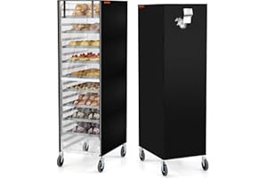 COITEK Bun Pan Rack Cover, 23"X28"X61" Bakery Bread Speed Rack Cover With Zipper and Vent Fit 20 Tier/10 Tier Bakery Shelf High Transparent Panels Waterproof and Dustproof