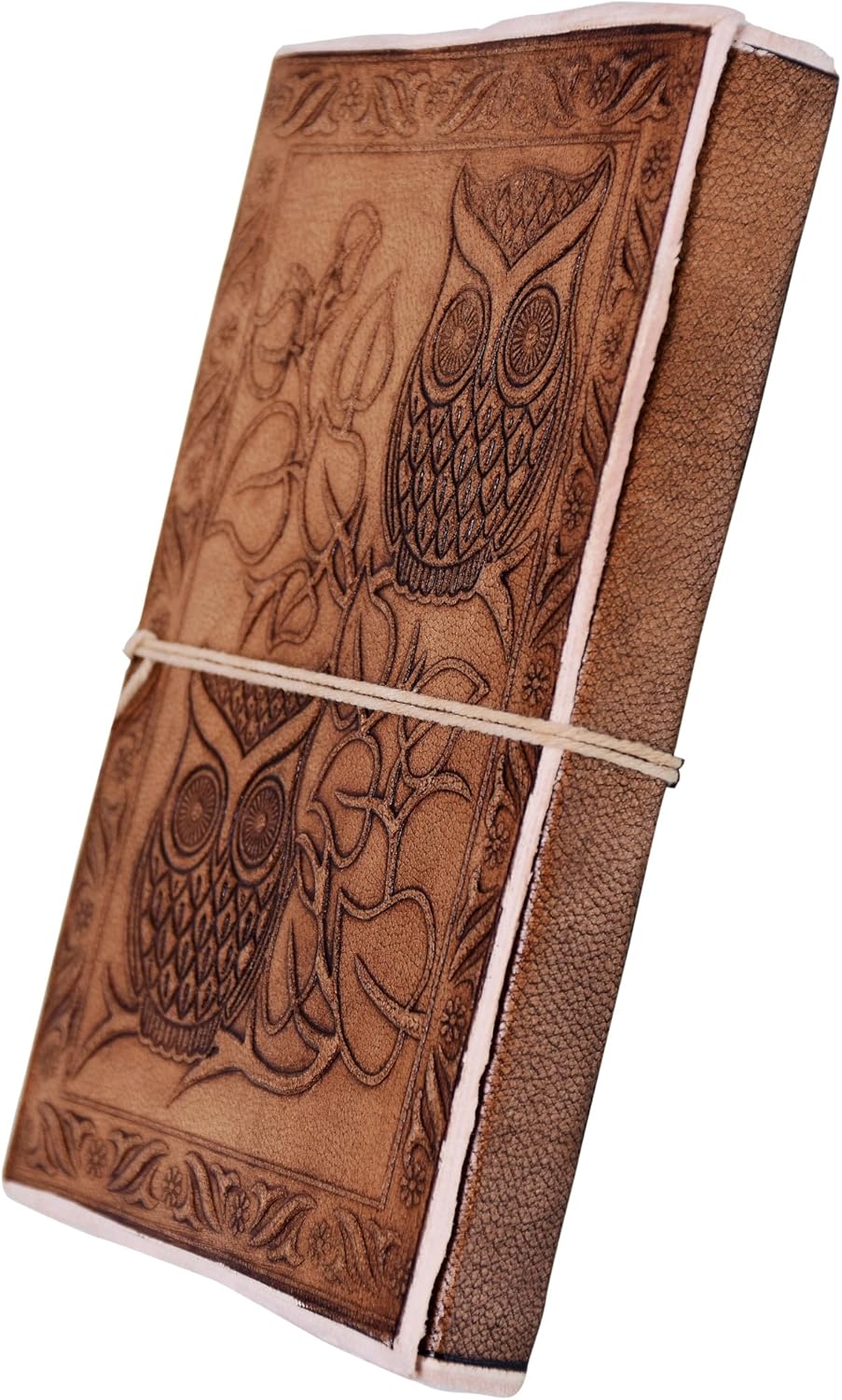 Purpledip Leather Diary/Journal/Notebook 'Guardian Owls' With Naturally Treated Paper; Corporate Gift Or Personal Memoir (10763) - Image 5