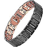Feraco Copper Cross Bracelet for Men,Magnetic Therapy Bracelet Copper Jewelry with Powerful 3800 Gauss Magnets