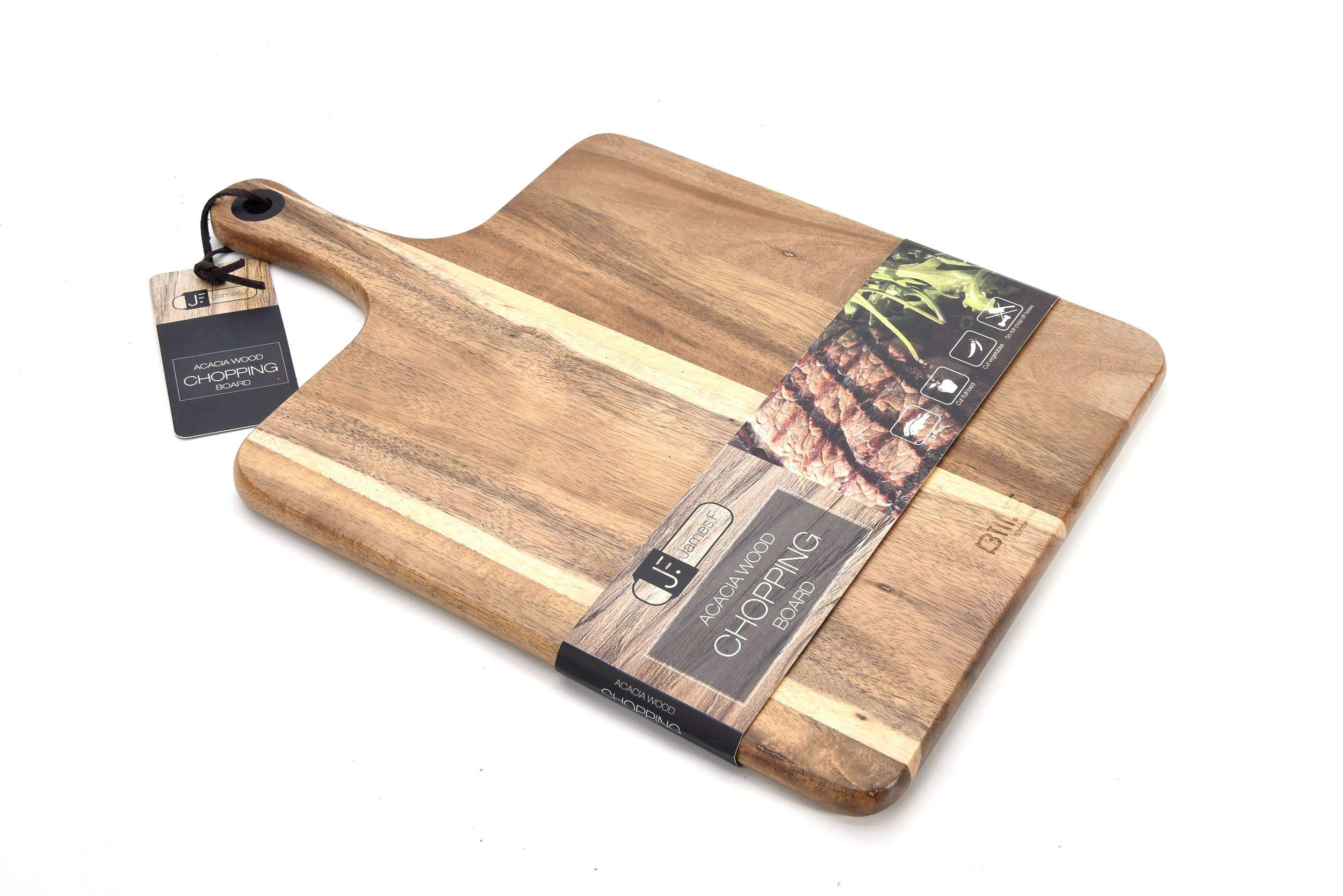 Bill F Since 1983 Acacia Wood Pizza Board/Serving Tray, Pizza Paddle Chopping Board Baking Shovel Cake Lifter for Moving Cookies Pie, Cakes, Bread, 15.4 x 9.8 x 0.6 Inch