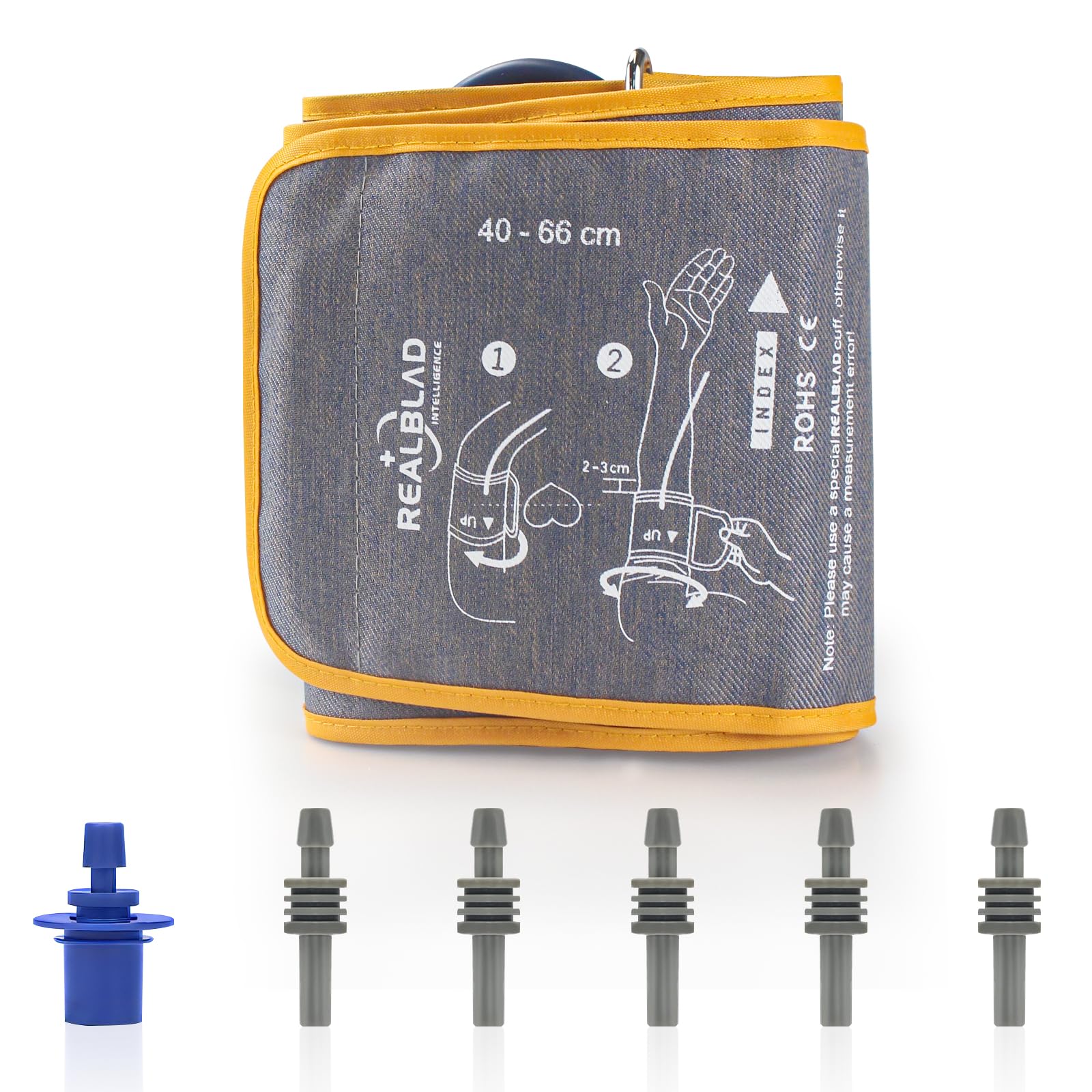 Photo 1 of Extra Large Blood Pressure Cuff for Big Arms, XXL Bp Cuff(40-66cm) - 6 Different Blood Pressure Connectors are Compatible with Almost All Bp Monitors