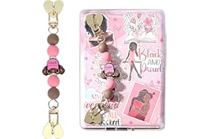 LuneClat Silicone Beaded Strap for Kindle - E-Reader Hand Strap Chain for Kindle Charm, Bookish Gift for E-Book Lover