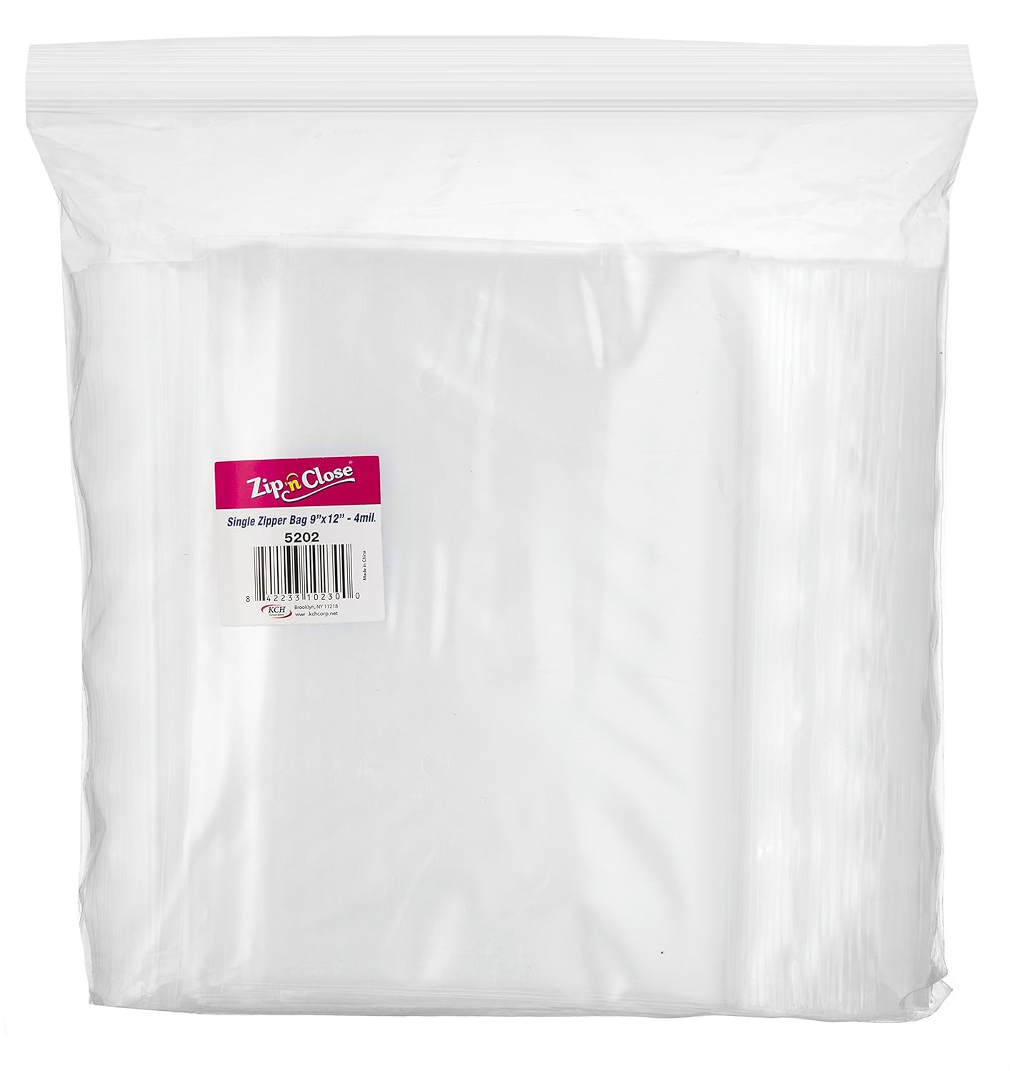 200 Piece Zip PE Bags 15x20cm 90µ pressure lock bags with Green Line Bags Packing & Shipping