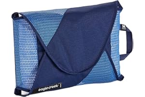 Eagle Creek Pack-It Reveal Garment Folder - Perfect Garment Bags for Travel with Wrinkle-Free Folding Board and Compression Wings to Maximize Luggage Space, Medium - Az Blue/Grey