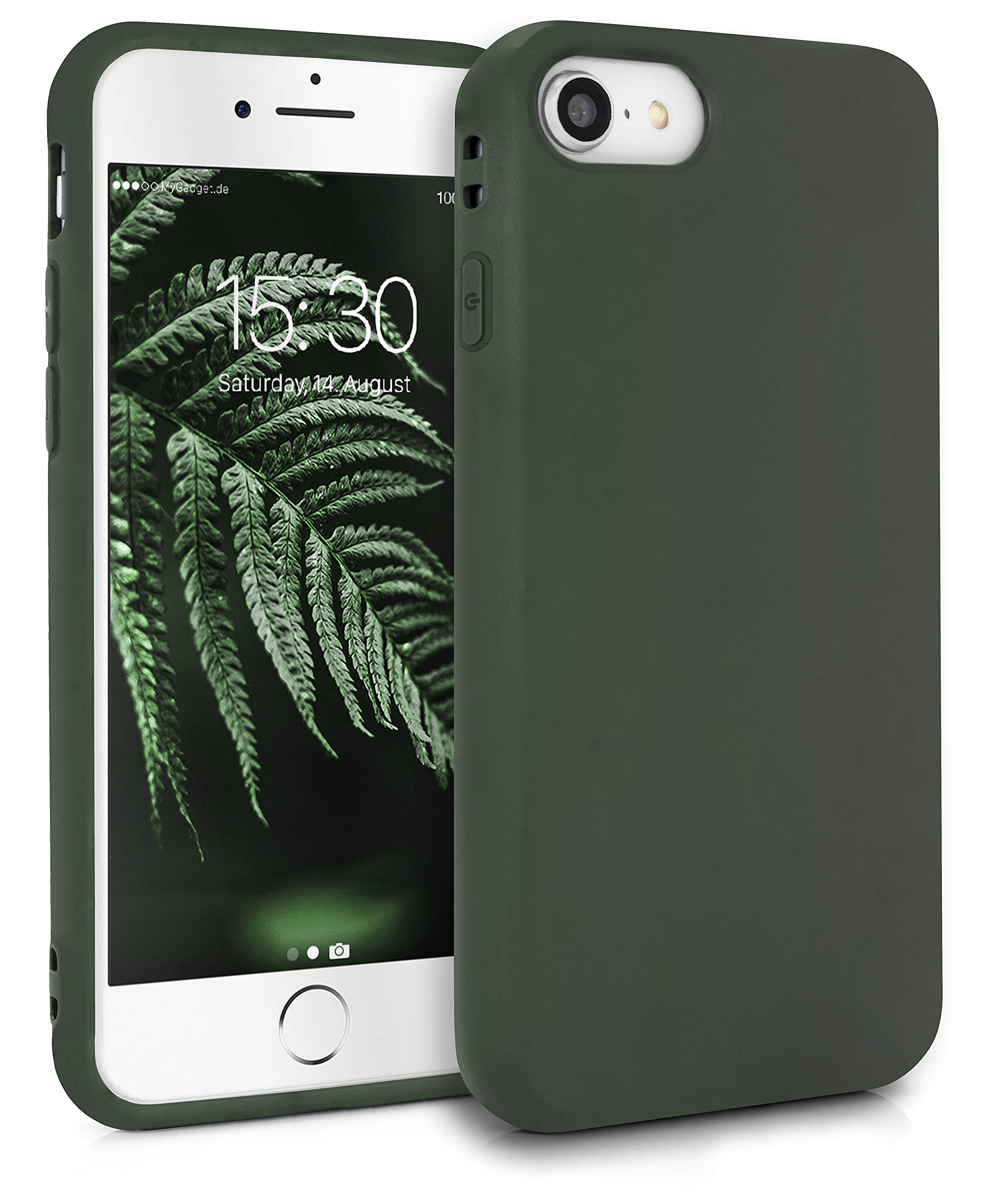 MyGadget TPU Case for iPhone 7 | 8 | SE 2020 | SE 2022 - [ Camera Protection & Anti Fingerprint ] - Silicone Cover with Soft Touch & Anti Scratch Shell - Matte Olive Green — image 1