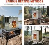 REDCAMP Foldable Camping Oven 3-Tier Grill Stainless Steel Portable Outdoor Oven view 6