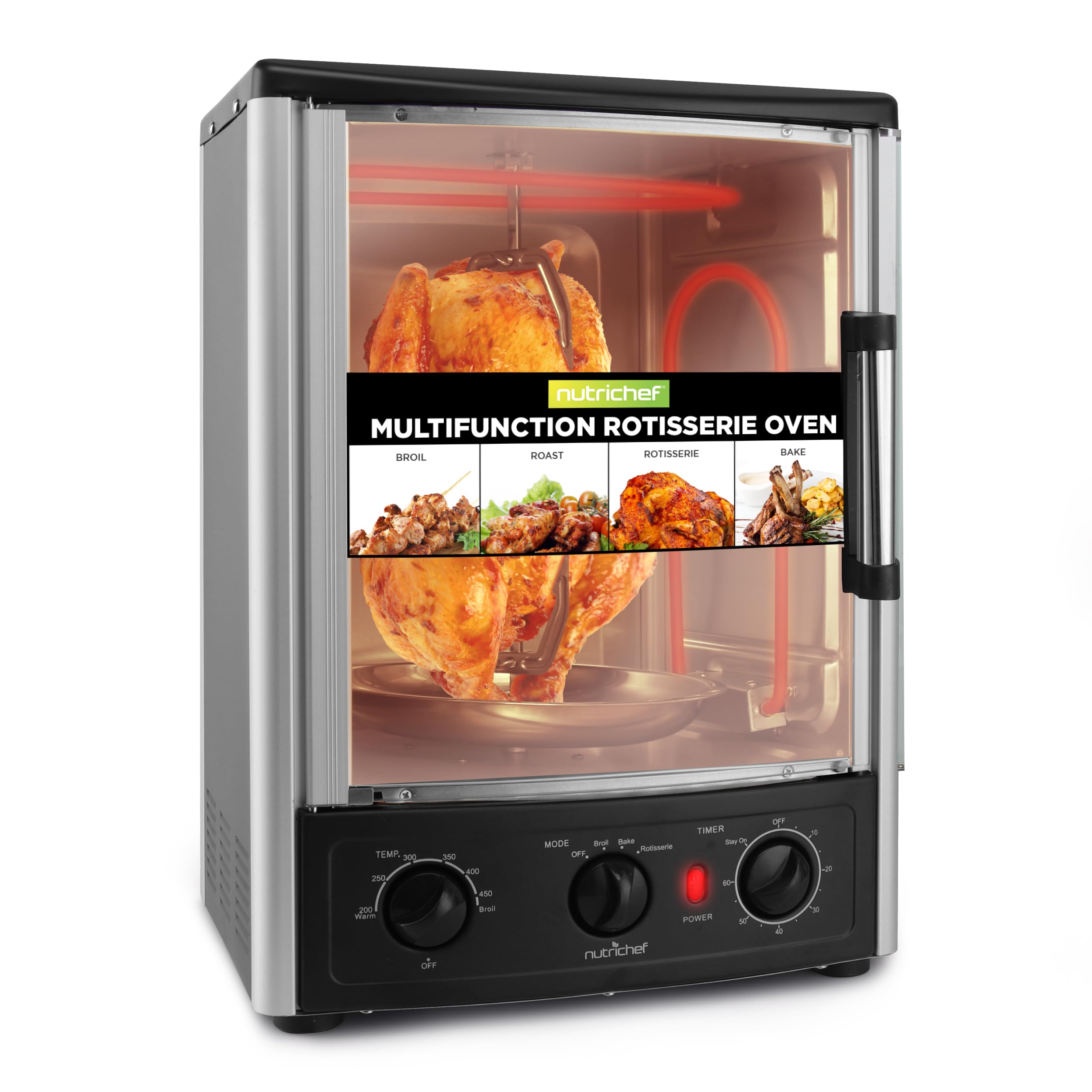 NutriChef Multi-Function Rotisserie Countertop Oven