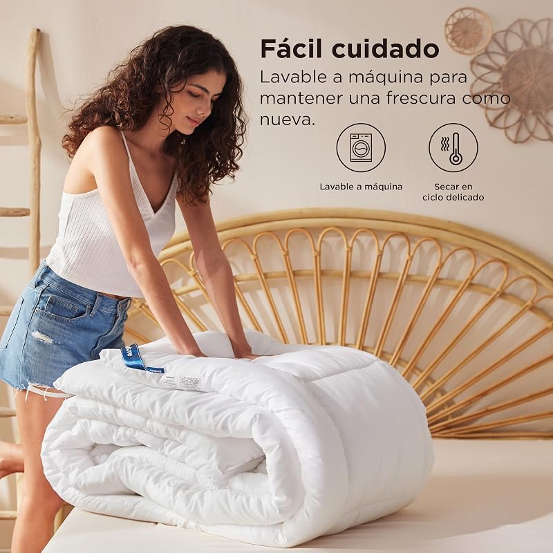 Edredão 160/180 Quilted - Edredão 240x260 cm 300gr/m² Branco