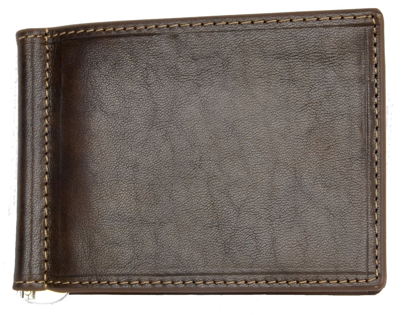 Exclusive Brown Italian Small Genuine Leather Wallet Without Coin Pocket