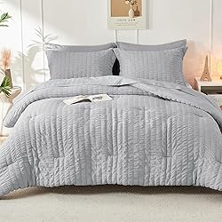 HYMOKEGE Light Grey Full Size Comforter Sets
