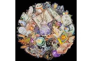 Yoksas Vintage Gold Foil Holographic Magic Witchy Big Stickers - 60Pcs Clear Waterproof Astrology Witchcraft Stickers for Scrapbooking, Junk Bullet Journal, Witch Supplies