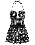 Avidlove Women Polka Dot Swimdress 2 Piece Skirted