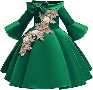 green flower girl dresses wedding