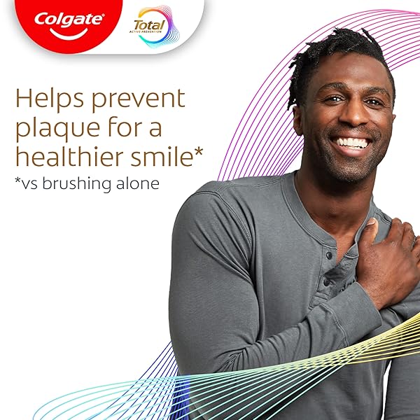 COLGATE TOTAL ALCOHOL FREE MOUTHWASH, NON BURNING PEPPERMINT FOR BAD BREATH, HELPS PREVENT GINGIVITIS AND PLAQUE, NO-ALCOHOL MOUTHWASH, PEPPERMINT, 1.0 L