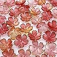 200 Pcs Cherry Blossom Acrylic Beads - Gradient Pink Flower Spacers For Jewelry