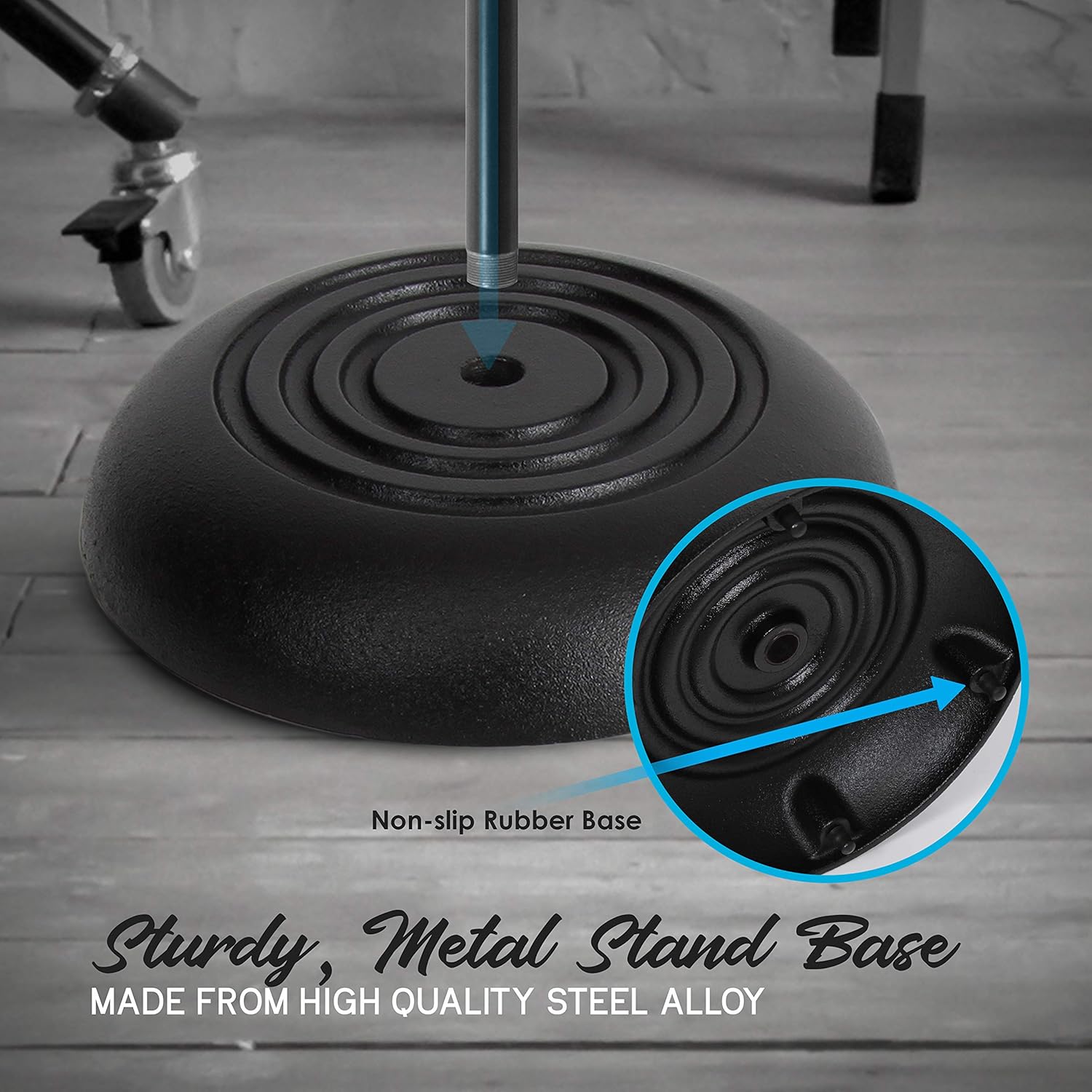 Universal Compact Base Microphone Stand Pair 2.8 to 5 Ft Height