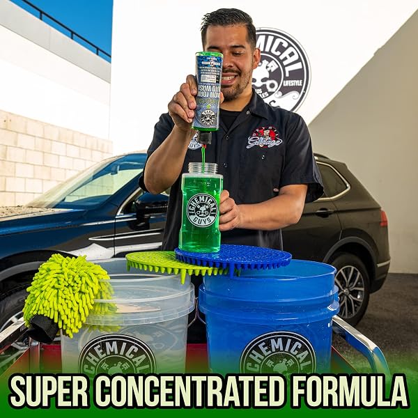 CHEMICAL GUYS CWS_110_16 HONEYDEW SNOW FOAM CAR WASH SOAP (WORKS WITH FOAM CANNONS, FOAM GUNS OR BUCKET WASHES) SAFE FOR CARS, TRUCKS, MOTORCYCLES, RVS & MORE, 16 FL OZ, HONEYDEW SCENT