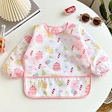PandaEar 3 Pack Sleeved Bibs for Babies Waterproof 6-24 Months view 5