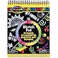 Melissa & Doug Scratch Art Sketch Pad With 12 Scratch-Art Boards and Wooden Stylus