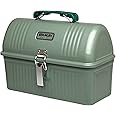 Stanley Classic Lunch Box 5.5 qt | Vintage Metal Lunchbox | Durable Meal Container with Handle and Latch | Stores Food, Drinks, Thermos, Water Bottle | Hammer Tone Green
