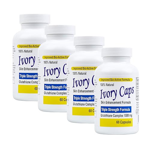 4 Pack) Ivory Caps **BEST VALUE**- Maximum Potency Glutathione 1500 