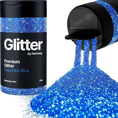 Hemway Sapphire Blue Glitter Shaker 130g Fine Resin Epoxy Craft Flake