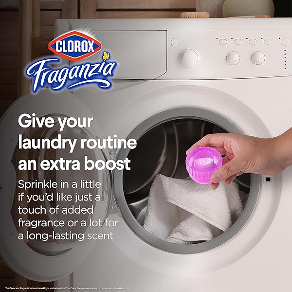 CLOROX FRAGANZIA LAUNDRY SCENT BOOSTER CRYSTALS IN SPRING SCENT – SCENTED IN-WASH FRESHENER BEADS FOR FRESH, CLEAN, GREAT SMELLING CLOTHES AND LINENS, 18 OZ – 2 PACK