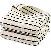 Jacquotha Black and White Striped Hand Towels for Bathroom, Vintage Kitchen Decor, Guest Use, Adults & Kids, Natural Cotton, 14” x 29”