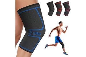 UFlex Athletics Knee Compression Sleeve Support for Women and Men - Knee Brace for Pain Relief, Fitness, Weightlifting, Hiking, Sports
