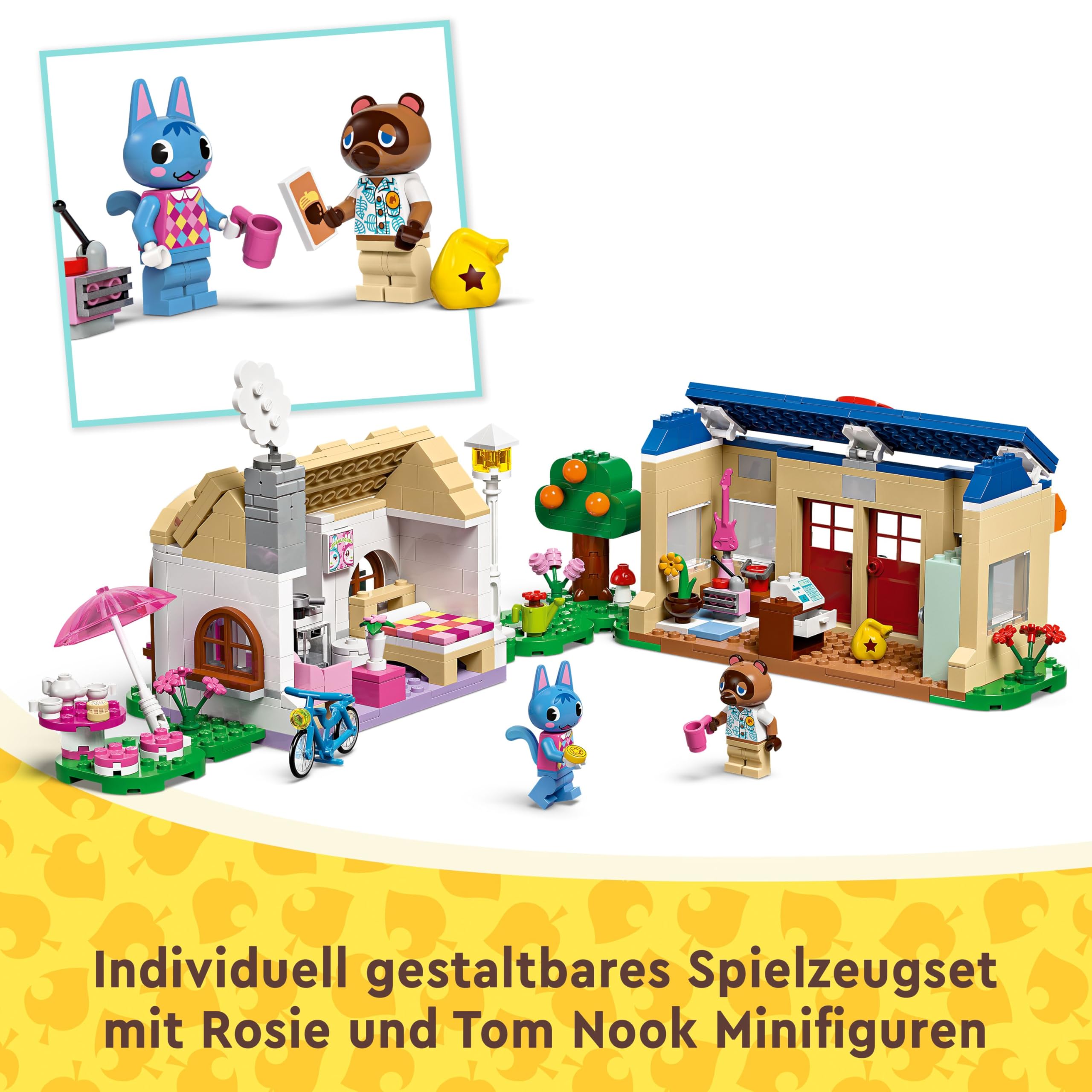 LEGO Animal Crossing Nooks Laden und Sophies Haus Set, kreatives Spielzeug für Kinder mit 2 Mini-Figuren aus der Videospielreihe, Geschenk für Mädchen und Jungen ab 7 Jahren 77050 4
