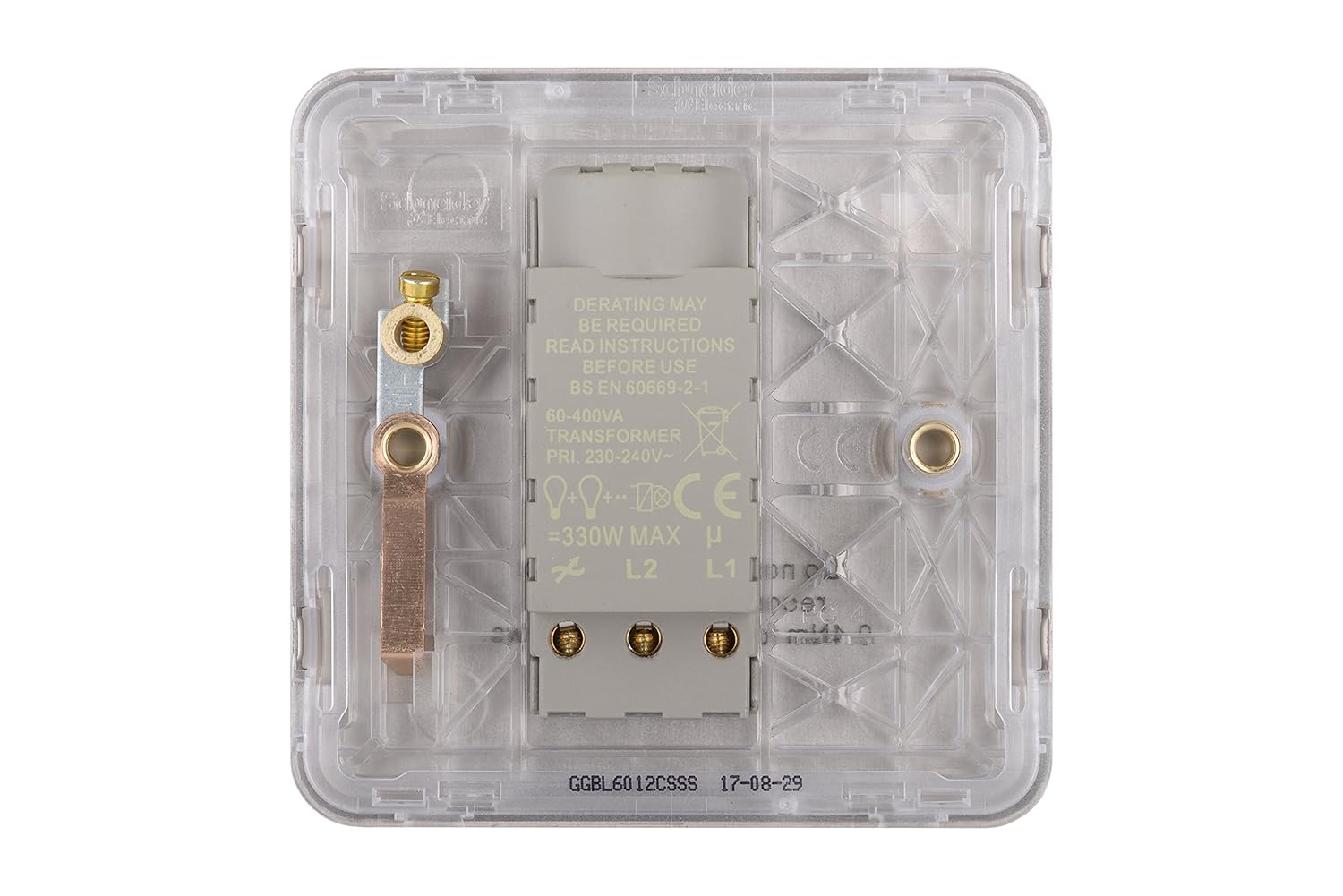 Schneider Electric Lisse Screwless Deco - Single Universal 2 Way Dimmer Light Switch, 400 W/VA, GGBL6012CSSS, Stainless Steel - Image 5