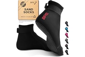BPS New Zealand ‘Smart’ Sand Proof Water Socks 3mm Anti-Slip Neoprene Wetsuit Booties Sand Socks for Soccer Beach Sports