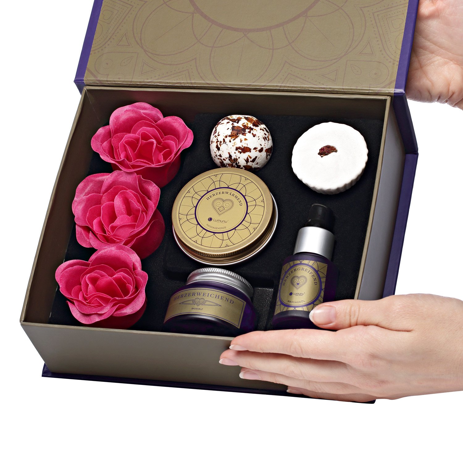 Product Deluxe Gift Set 8part Wellness/Bathing Set with caring Massage Accessories Nosh Gadgets